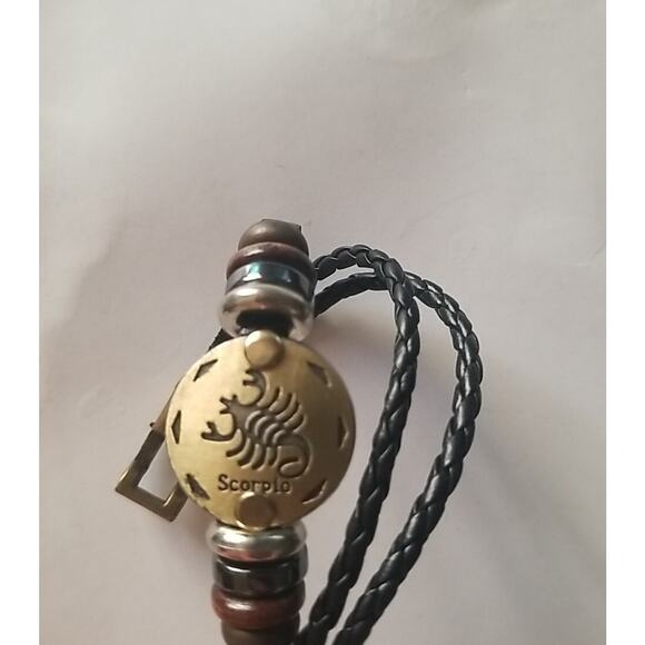 Constellation Sign Scorpio PU Leather Braided Bracelets Gift Women Multicolor - Picture 8 of 10